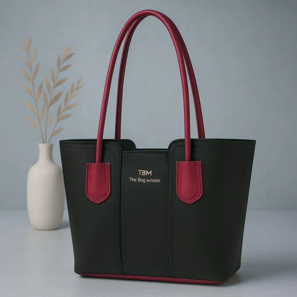 SYNTHETIC LEATHER TOTE BAG