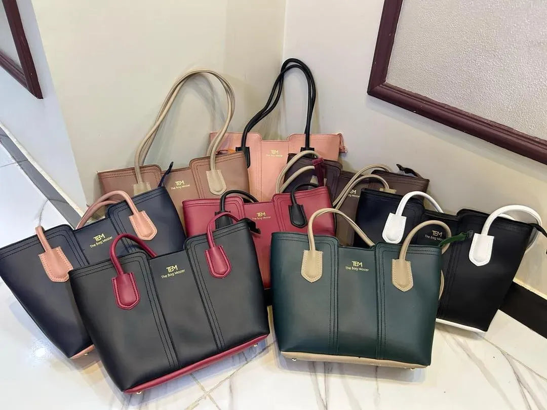 SYNTHETIC LEATHER TOTE BAG