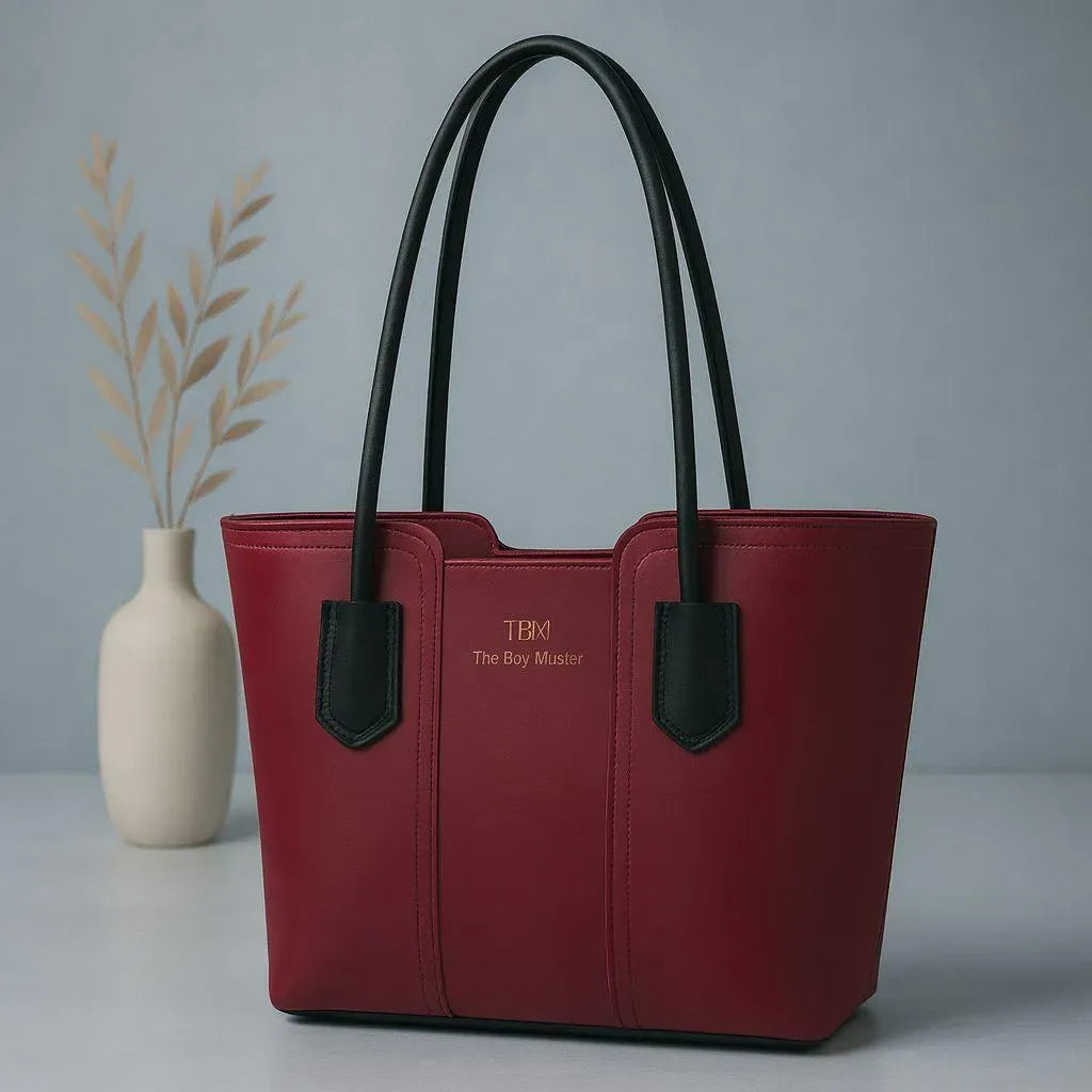 SYNTHETIC LEATHER TOTE BAG