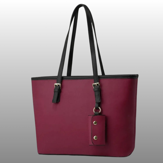 LEATHER PLAIN SHOULDER BAG