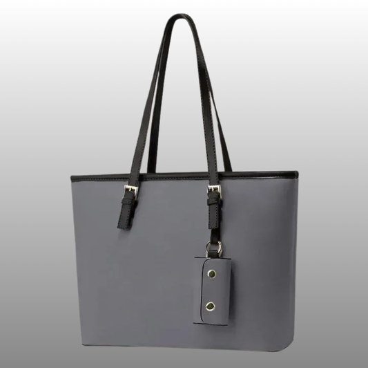 LEATHER PLAIN SHOULDER BAG