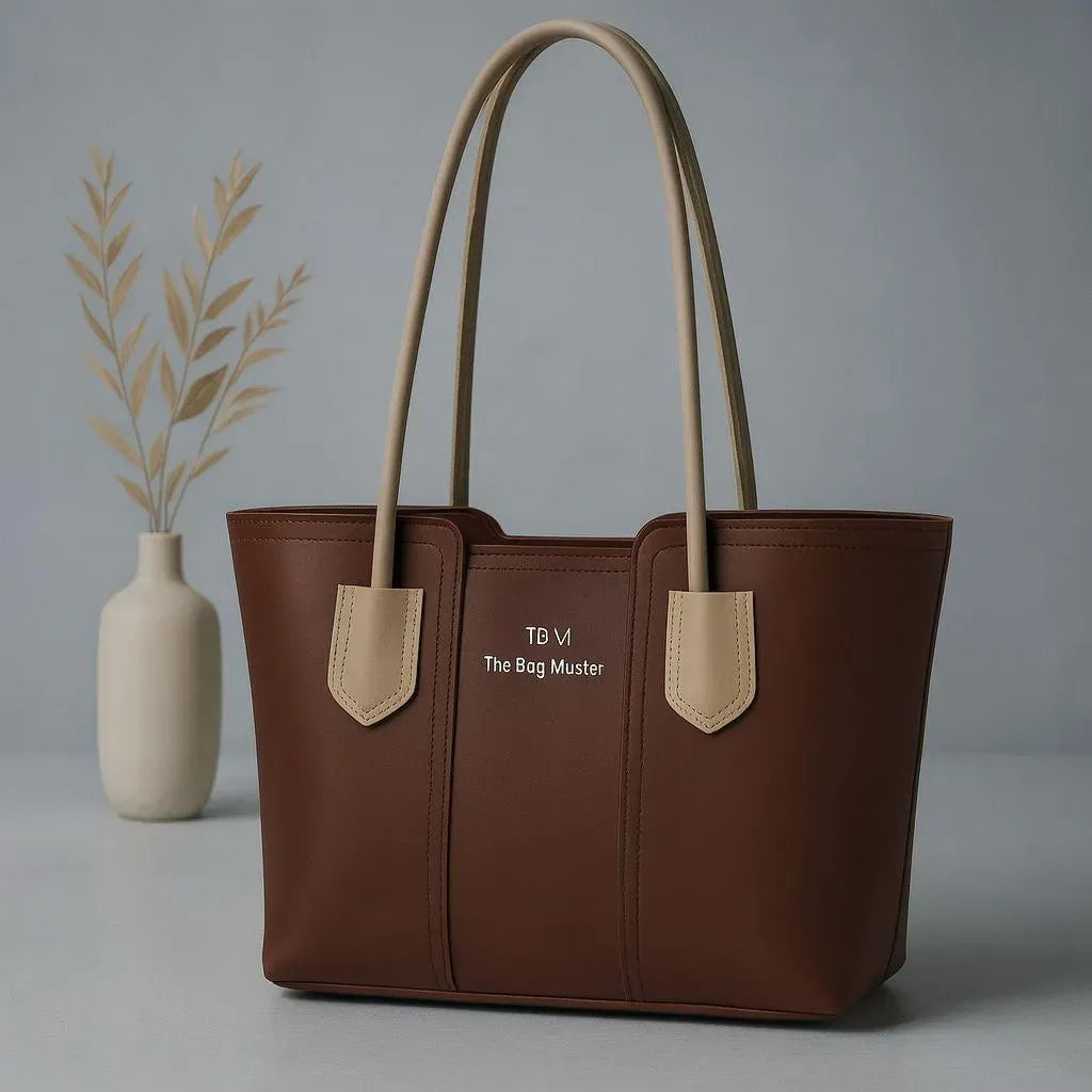 SYNTHETIC LEATHER TOTE BAG