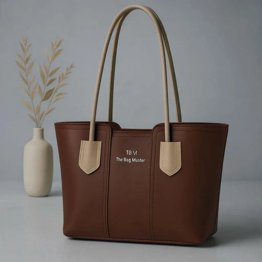 SYNTHETIC LEATHER TOTE BAG