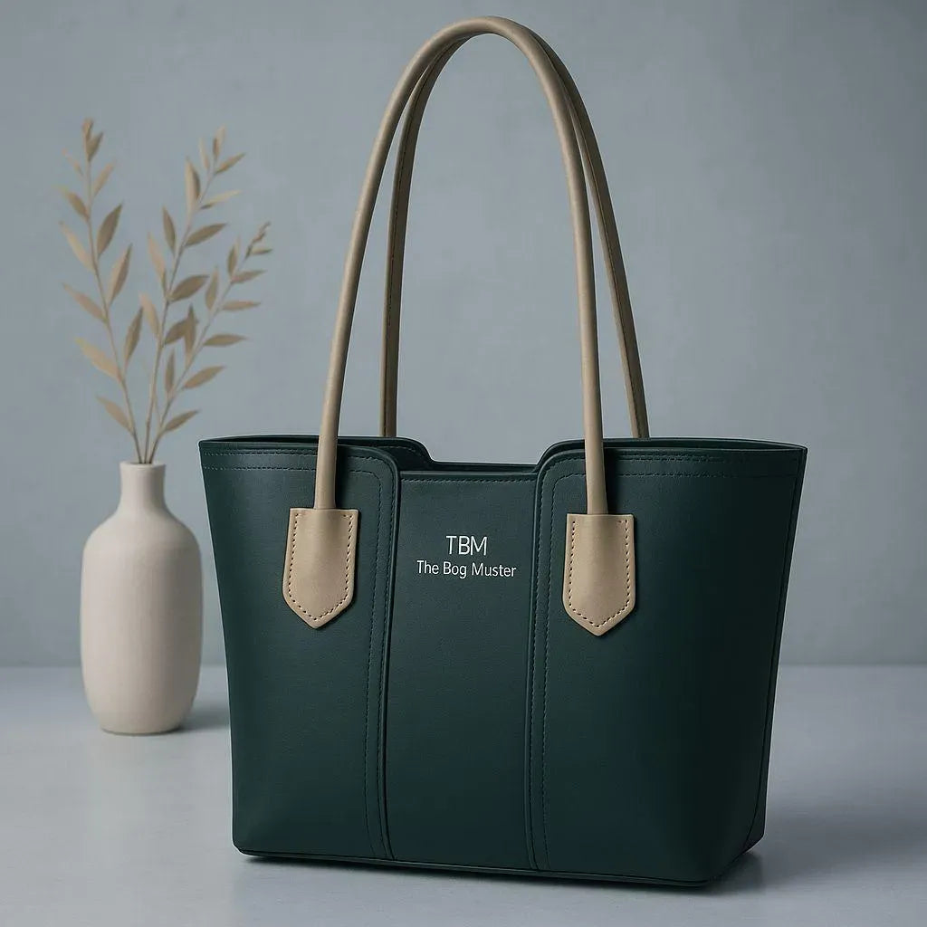 SYNTHETIC LEATHER TOTE BAG