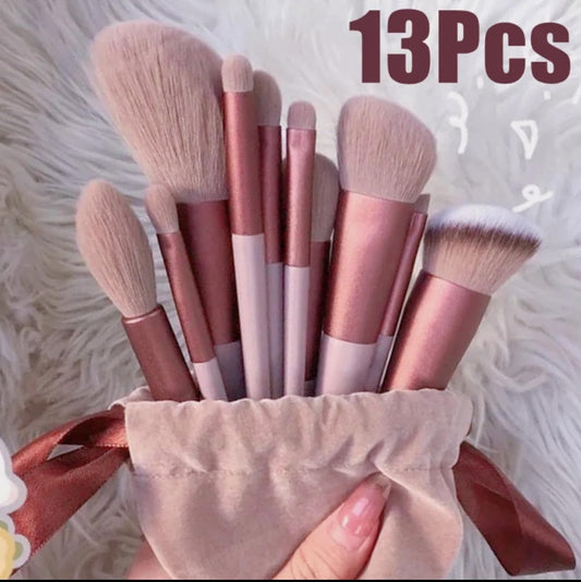 13 Pcs MAKEUP BRUSH SET SOFT HAIR